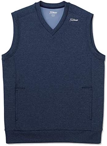 タイトリスト ゴルフウェア ベスト ss Vネック Tsmo42 M メンズ ネイビー