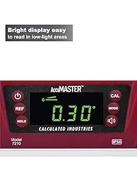 Calculated Industries, Inc Calculated Industries # 7210 accumaster Torpedo Nivel Digital y transportador de ángulos  10 "  imanes de neodimio  bright LED Display   IP54 resistente al polvo agua
