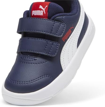 Unisex Kids COURTFLEX V3 V Inf Sneaker, PUMA Navy-PUMA White-PUMA Red, 27 EU