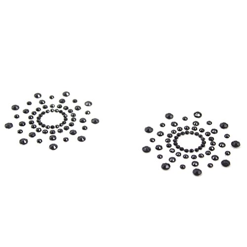 Tinksky Womens Nippel Cover Adhesive Pasties Brust Blütenblatt Pasty schwarz BH-Aufkleber wiederverwendbar – Bild 4