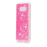 Urberry Samsung Galaxy S8 Case, Luxury Sparkle Glitter Case Cover for Galaxy S8 with a Free Screen Protector (Pink)