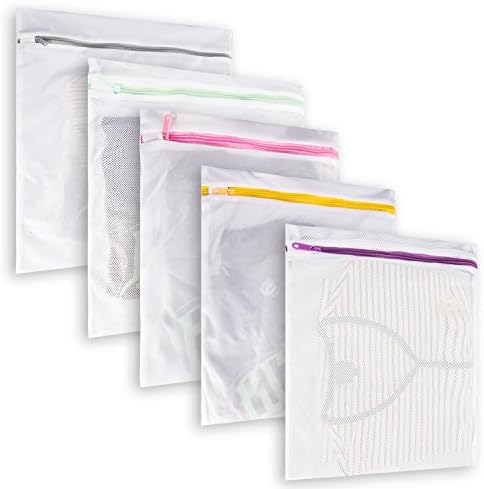 AOTUNO Mesh Laundry Bags for Bra Lingerie,Laundry,Blouse, Hosiery, Stocking, Underwear,Protection Washing Bag Travel Storage Bag (1 X-Large, 2 Large&2 Medium)