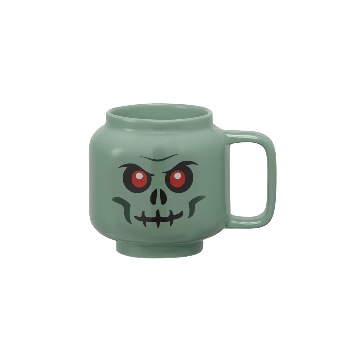 Room Copenhagen LEGO Ceramic Mug Small - GREEN SKELETON - 255 ml | Perfect Mug, Gifts for Men, Mugs for Kids and Women Cool, Fun, and Unique Cup Dishwasher Safe
