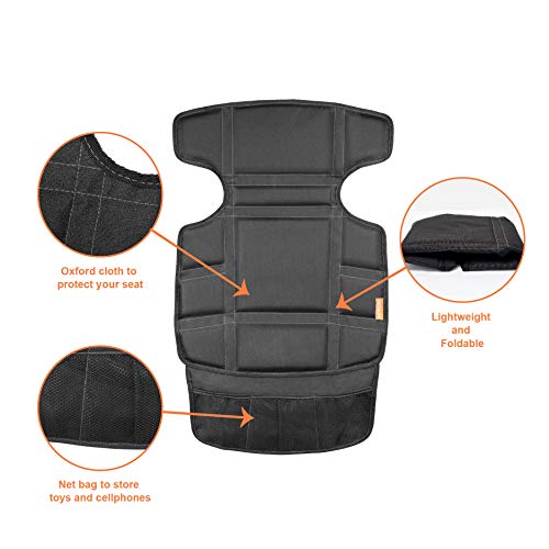 INFANZIA Car Seat Protector Thick Padding Protection for Child Cars Seats, Dog Mat, Auto Seat Cover with Extra Storage Pocket Protect Leather Seats and Fabric Upholstery - Thumbnail 5