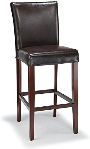 Costantino Pranzo Bar Stool Brown Leather & Walnut