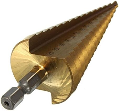 Dolland Hex Titanium Step Cone Drill Bit Hole Cutter 4-32 mm HSS 4241 For Sheet Metal