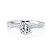 BERRICLE Sterling Silver Solitaire Wedding Engagement Rings 1 Carat Round Cubic Zirconia CZ Promise Ring for Women, Rhodium Plated Size 4-10