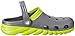 crocs Unisex Duet Max Clog, Graphite/Volt Green, 10 M US Men / 12 M US Women