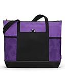 Gemline 1100 Select Zippered Tote - Purple - One Size