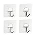 Fealkira 13.2lb/6kg(Max) Nail Free Adhesive Transparent Reusable Heavy Duty Wall Hook for Hat/Towel/Robe/Clothes,Waterproof & Oilproof,Bathroom Kitchen Wall Towel Hooks& Ceiling Hanger(6pcs)