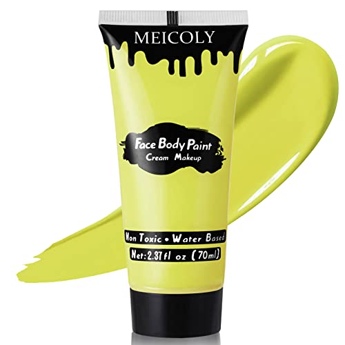 MEICOLY Ogre Green Cream Face Body Paint,2.37OZ Large Tube Water Based