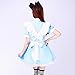 EXCELLANYARD Blue Maid Dress Lolita Maid Cosplay Costume 12-14 Without Sock