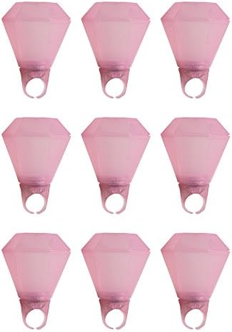 Shot Glass Ring Set for Bachelorette Party with LED Lights, Wedding Ring Shot Glass, Bridal Shower, Girls Night Out, Mardi Gras, Multi Colored Lights and Closing Lid, Set of 9