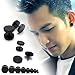 12PCS 16Gauge Cool Barbell Illusion Tunnel Fake Ear Plug Screw Back Stud Earring Set Black