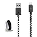 Go Beyond(TM) 10 Feet 8 Pin iPhone 5/6 USB Data Sync / Charging Cable for iPhone 6/6 Plus, iPhone 5/5S/5C , iPad Mini, iPod Touch 5th Generation (White Nylon Cable+Black Nylon Cable). SHIPPED IN SAME BUSINESS DAY. Compatible with iOS 8