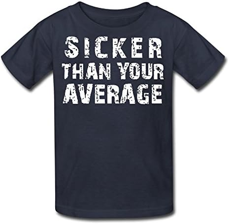 SICKER THAN YOUR AVERAGE - Poppa Biggie Big Custom Cotton Youth Fashion Comfort Soft Round Collar Tee Top Navy S