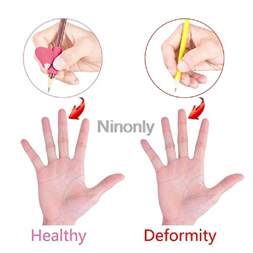 Silicone Pencils Grip Holder 4PCS Pen Writing Aid Grip Posture Correction Tool, Comfy Grips for Improving Writing, Best Effective for 3 to 12 Years Kids Children Students Kindergarten