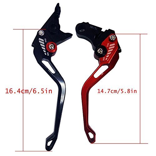 FXCNC Motorcycle 3D New Rhombus Hollow Adjustable CNC Brake Clutch Levers Set Pair fit for Kawasaki NINJA 250R 2008-2012, NINJA 300R/Z300 (w & w/o ABS) 2013-2017,NINJA 300 ABS 2014 - Thumbnail 4