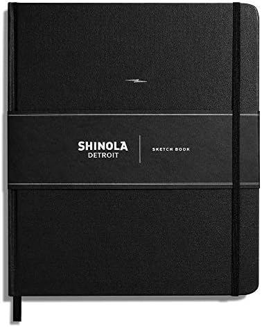 Shinola Extra Large Hard Linen Sketchbook - Jet Black Hardcover – 1 May 2018