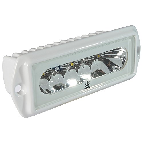 Lumitec 101100 Capri2 LED Flood Light, Flush Mount, White Housing, White Dimming, Red Dimming