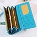 Youyouchard Kpop BTS Love Yourself PU Long Wallet for Girls Womens Bifold Wallet Money Card Holder Fashion Clutch Purse(Blue)