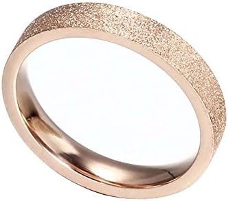Women's Titanium Rose Gold Wedding Band Ring 4 Width Size 5