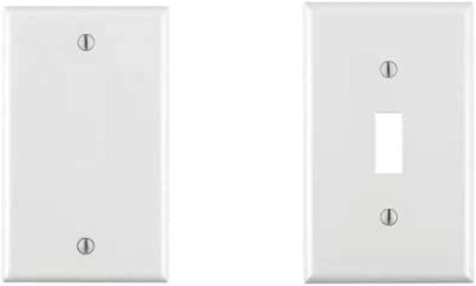 Leviton 80714-W 1-Gang No Device Blank Wallplate, Standard Size, Thermoplastic Nylon, Box Mount, White: Outlet Plates: Industrial & Scientific