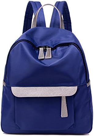 PILER British Style Waterproof Oxford School Backpack Laptop Handle Straps Nylon Rucksack School College Shoulder Purse（black） (blue)
