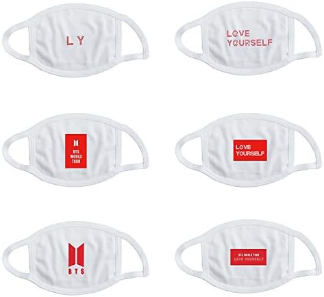KPOP BTS Mouth Mask Bangtan boys Merchandise V Jung Kook Face Muffle (6PCS-WT)
