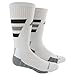 adidas Unisex Team Speed Traxion Crew Sock (1-Pair), White/Black/Aluminum 2, 9-13