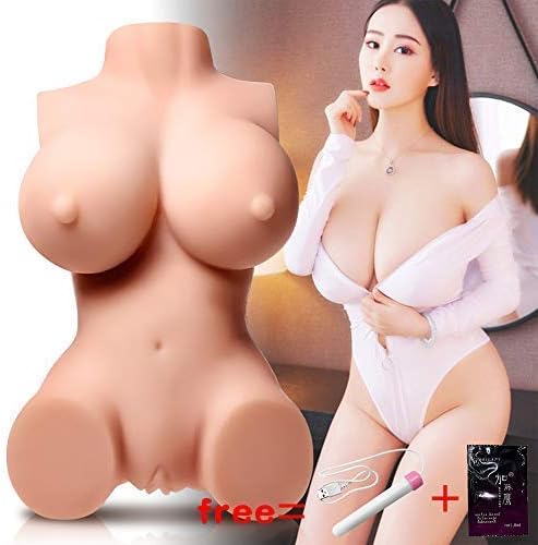 Sex Doll Male Masturbator with Vagina and Anal, 3D Realistic Love Doll with Torso for Men Masturbation, JBDK Male Sex Toy with Pussy Ass Butt (with Torso) (10×6.2×4 in)