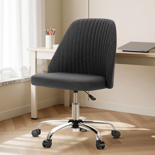 DUMOS Office Chair, Comfy Desk Chair Rolling Vanity Swivel Task Chairs with Whe…