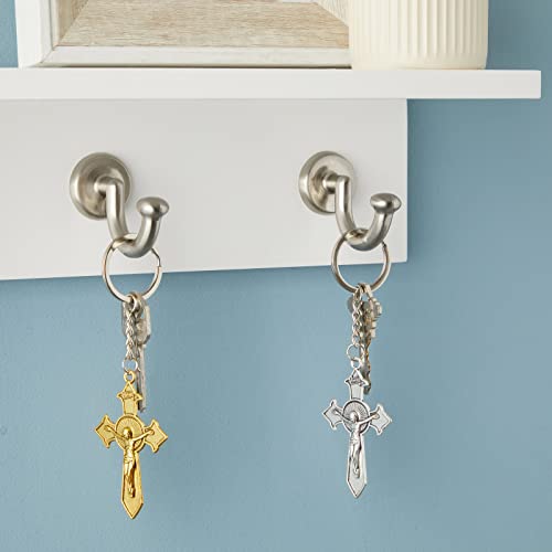 Juvale 24 Pack Christian Cross Keychains, Bulk Religious Key Holders