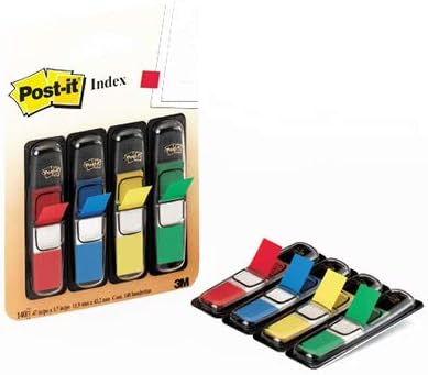 POST-IT Labels Index 4 Colors Classics 683-4 27109 Blistx4 Paper converting Pack of 6, Small