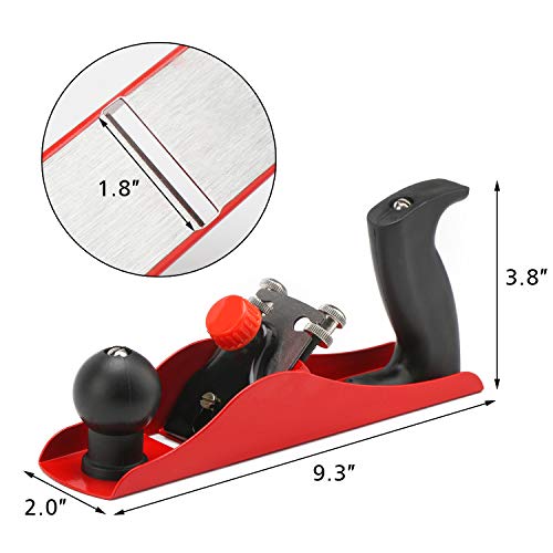 Wood Bench Planer, EnPoint Adjustable Hand Planer with 2inch Edged Blade & 9-1/3 inch Flat Base Cast for Woodworking, Perfect for Smoothing Wood Table Chair Leg Surface, Gift for Carpenter Woodcarver - Thumbnail 3