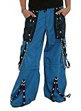 Tripp Bondage Rave Cyber Gothic Rocker Techno Baggy Biker Jeans Pants (38-42/2XL)