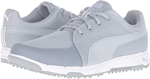 PUMA Men's Grip Sport Golf Shoe, Quarry/White, 8.5 Medium