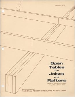 Span Tables For Joists And Rafters National Forest Products