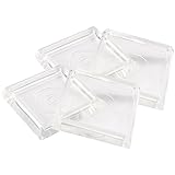 Furniture Caster Cups with Smooth Vinyl Bottom for Carpet or Durable Hard Floor Surfaces- Protect Your Floors from Damage