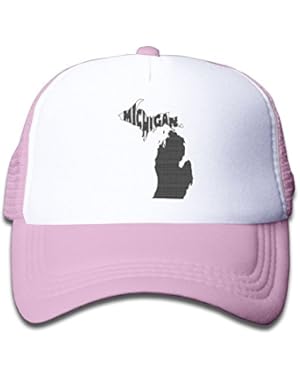 Michigan State Boy & Girl Grid Baseball Caps Adjustable sunshade Hat For Children