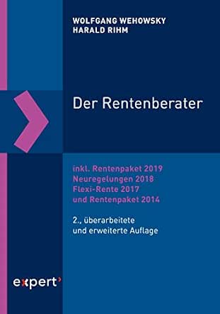 Der Rentenberater Inkl Rentenpaket 2019 Neuregelungen 2018