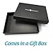 RFID Blocking Folding Leather Passport Holder Wallet For Men and Women - Black