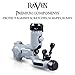 Dragonhawk Raven Rotary Tattoo Machine One Touch Hit Adjuster Machine with Mast Cartridge Tattoo Grip Q555Y (Gray+Cartridge Grip)