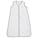 aden + anais Essentials Classic Sleeping Bag, 100% Cotton Muslin, Wearable Baby Blanket, Dove, Stars, Large, 12-18 Months