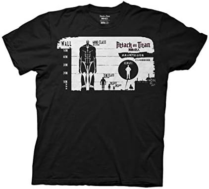 Ripple Junction Attack on Titan Titan Height Chart Adult T-Shirt