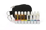 Essential Oil Pocket Roller Ball Keychain Kit (doTERRA compare) - (8) 4ml Roll-on Bottles filled w/ Blends for Immunity, Respiratory, Sore Muscles, Digestion, Sleep, Headaches, Anxiety & Depression