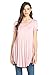 Frumos Womens Tunic Top for Leggings V Neck T Shirts Antique Rose 3X-Large
