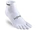 Injinji 2.0 Men's Run Lightweight Mini Crew Toesocks, White, Large