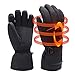 Rechargeable Electric Heated Warm Gloves Men Women Waterproof Insulated Heating Gloves Thermal Gloves for Winter Sport Hunting Motocycle Climbing Camping,Temperature Adjustable,Black,L/XL