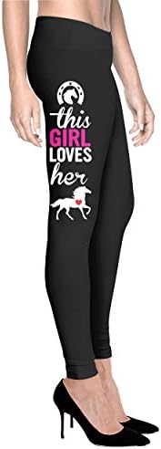 Printed Leggings This Girl Loves Her Horse - Women Comfort Fit Legging - Black